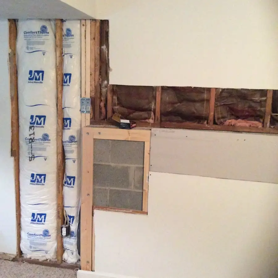 Wall insulation replacement during Contents Cleaning & Restoration in Olyphant